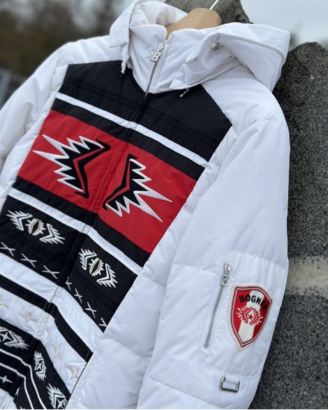 Bunda dámská Bogner lyžařská bílá se vzorem